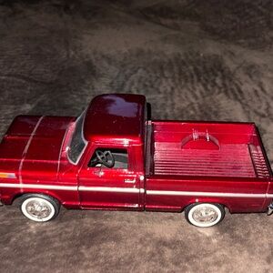 Red metal ford Toy Pickup Truck